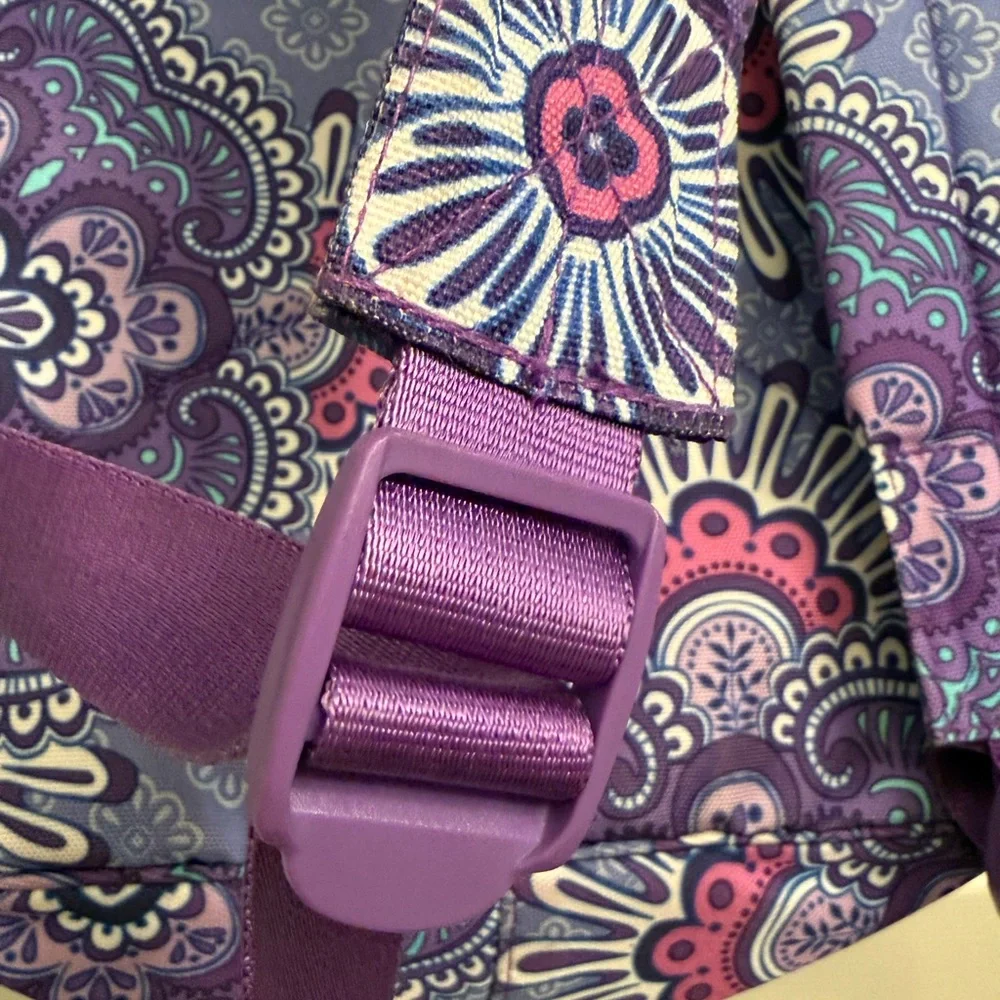 Vera Bradley Lilac Medallion Compact Backpack EUC